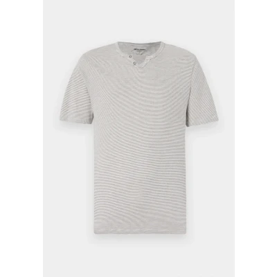 Abbildung von Jack &amp; Jones Jjesplit NECK Stripe TEE Tshirt print, Herren, Größe: Medium, Cloud dancer