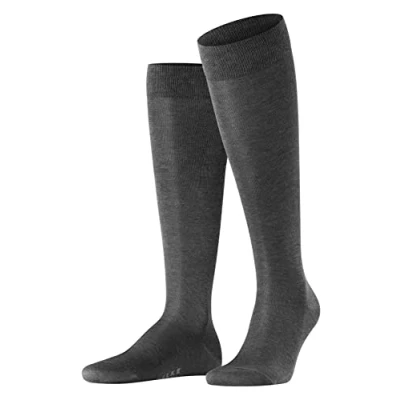 Abbildung von FALKE Herren Kniestrümpfe Tiago M KH Fil D&#039;Ecosse Baumwolle lang einfarbig 1 Paar, Blau (Dark Navy 6375) neu umweltfreundlich, 39 40