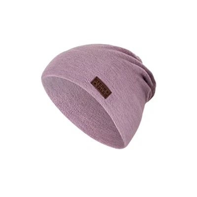 Abbildung von Sterntaler Baby Mädchen Beanie Slouch Melange Mütze Baby, Kinderbeanie, Babymütze aus Microfleece lila, 49