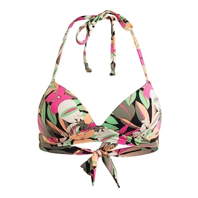 Abbildung von Roxy Printed Beach Classics Bikinioberteil mit Neckholder für Frauen Schwarz