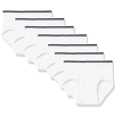 Abbildung von Amazon Essentials Herren Baumwollslips Unterwäsche ohne Etikett, 7er Pack, Weiß, XXL