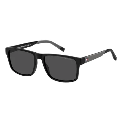 Abbildung von Tommy Hilfiger Sonnenbrille, Herren, Größe: 56, Black/grey
