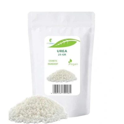 Abbildung von Kosmetische UREA 25 gr geeignet für Cremes, Lotionen, Gele, Flüssigkeiten, Reinigungsprodukte einschließlich Shampoos und Körperwaschmittel, Behandlung von trockener