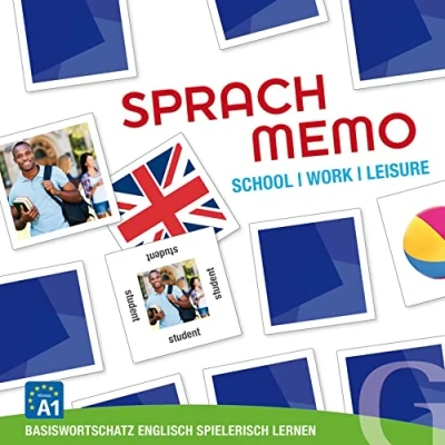 Abbildung von Sprachmemo Englisch: School / Work Leisure (Spiel): Basiswortschatz Englisch spielerisch lernen Sprachspiel