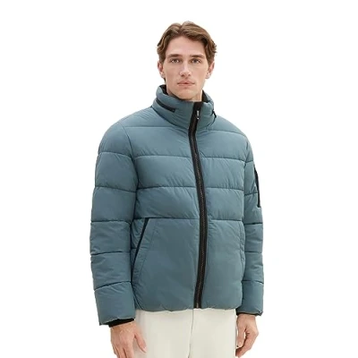 Abbildung von TOM Tailor Stepp Winterjacke, Herren, Größe: Medium, Dusty dark teal