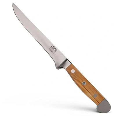 Abbildung von GÜDE Solingen Ausbeinmesser geschmiedet, 13 cm, Olivenholz, ALPHA OLIVE, Doppelkropf, Handmade Germany