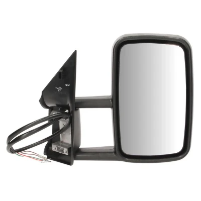 Abbildung von Außenspiegel Tyc 337 0105 rechts schwarz konvex, kurzer Spiegelarm, für elektr.Spiegelverstellung VOLKSWAGEN: LT 28 46 2 Kasten, 35 II Minibus
