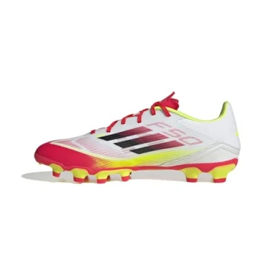 Abbildung von adidas Unisex F50 League Football Boots Multi Ground Fußballschuhe, FTWR White/core Black/solar Yellow
