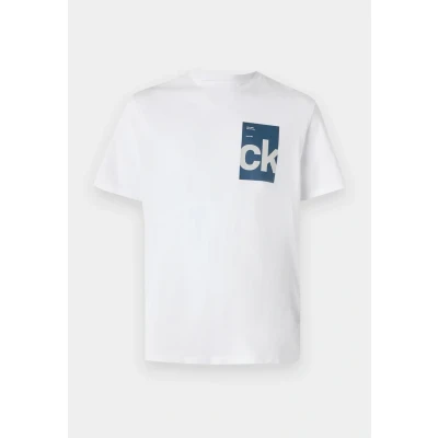 Abbildung von Calvin Klein Jeans BOX Graphic TEE Tshirt print, Herren, Größe: XS, Brilliant white