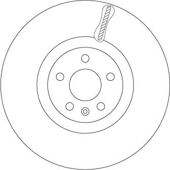 Abbildung von TRW DF6939S Bremsscheibe 345 30 5 108 innenbelüftet lackiert VOLVO: XC90 II, V90 II Estate, XC60