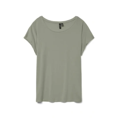 Abbildung von VERO MODA Damen Vmava Plain Ss Top Ga JRS Noos, Seagrass, XL