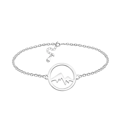 Abbildung von Sofia Milani Mountain Circle Armband, Damen, Größe: One Size, Silver