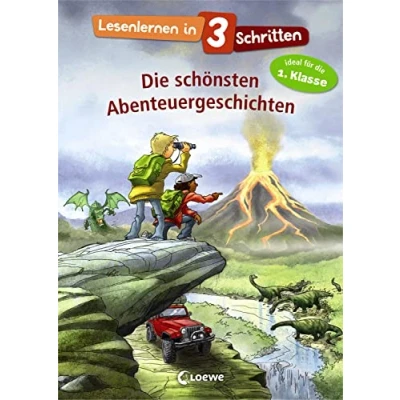 Abbildung von Lesenlernen in 3 Schritten die schönsten Abenteuergeschichten: Kinderbuch mit großer Fibelschrift zum ersten Selberlesen für Kinder ab 5 Jahre Ideal 1. Klasse
