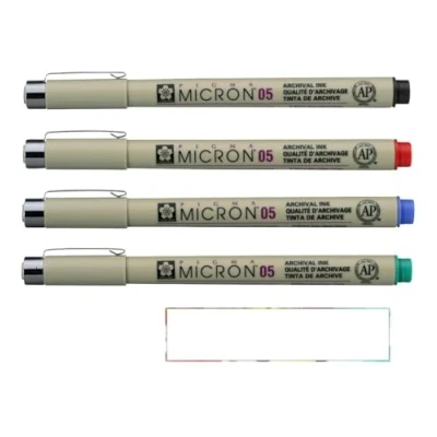 Abbildung von PIGMA MICRON Sakura Fineliner 0.5 Farben, 3 Stück,Rot, Grün, Blau, Made in Japan