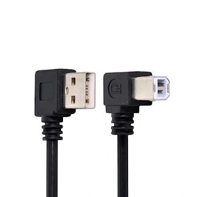 Abbildung von chenyang CY USB 2.0 A Stecker B Druckerscanner abgewinkelt 90 Grad Kabel 100cm