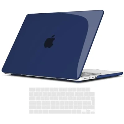 Abbildung von TECOOL Hülle für MacBook Pro 16 Zoll 2023 2021 Modell A2991 A2780 A2485 mit M3 M2 M1 Pro/Max Chip, Ultradünne Hartschale Schutzhülle Case u. EU QWERTZ Tastaturschutz, Kristallviolett