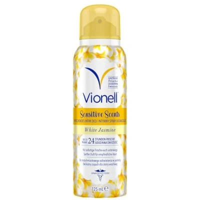 Abbildung von Vionell Sensitive Scents, Intimdeo für Frauen, Lang anhaltende Frische, Hypoallergen, Respektiert den pH Wert der Haut, White Jasmine, 125 ml