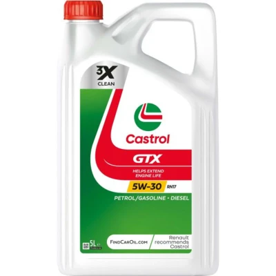 Abbildung von Castrol GTX RN17 5W 30 5l Motoröl 15CC30 BMW: 5 Saloon, 2 Gran Tourer, X1, RENAULT: Scénic IV, ESPACE 4, Clio OPEL: Meriva A, Astra J Hatchback