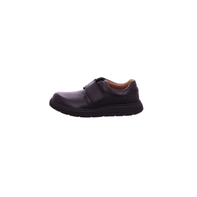 Abbildung von Clarks Herren Un Abode Strap Slipper, Schwarzes Leder, 42 EU