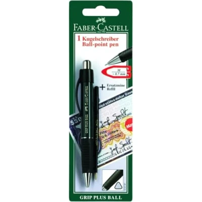 Abbildung von FABER CASTELL 140797 Kugelschreiber GRIP PLUS BALL, Mine: M, Schaftfarbe: rot, blau, grün oder schwarz, keine Farbauswahl möglich