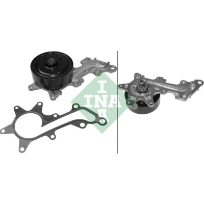 Abbildung von INA 538 0550 10 Wasserpumpe mit Riemenscheibe Dichtung für Keilrippenriementrieb TOYOTA: Auris Hatchback, Yaris II Hatchback