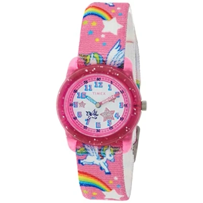 Abbildung von Timex Youth Analog Pink Strap Rainbow Unicorn Uhr für Kinder, Größe: One Size,