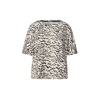 Abbildung von Street One Gemustertes Batwing Tshirt print, Damen, Größe: 42, Beige