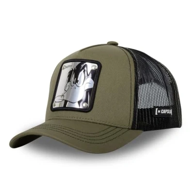 Abbildung von Capslab Daffy Duck Looney Tunes Metal Plate Olive Trucker Cap One Size