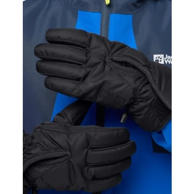 Abbildung von Jack Wolfskin EASY Entry Glove Unisex Fingerhandschuh für Kinder, Größe: 152, Black