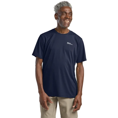 Abbildung von Jack Wolfskin Delgami S/S Sport Tshirt, Herren, Größe: XL, Night blue