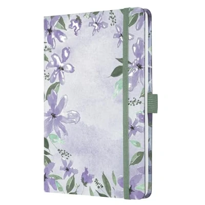 Abbildung von SIGEL J5337 Wochenkalender Jolie 2025, Loose Florals Lilac, ca. A5, Hardcover, Gummiband, Stiftschlaufe, Einstecktasche, 174 Seiten, vegan, aus nachhaltigem Papier, Terminplaner