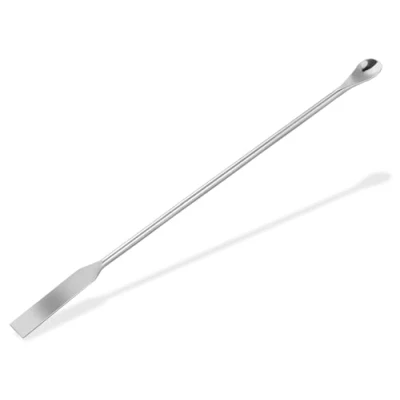 Abbildung von Laborspatel Mikrolöffel 18 cm Probenlöffel Löffelspatel Doppelseitiges Instrument Creme Löffel zur Kosmetik aus Metall Anmischspatel Salbenspatel