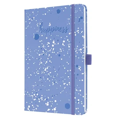 Abbildung von SIGEL JN339 Notizbuch Tagebuch Jolie, ca. A5, liniert, Hardcover, Gummiband, Stiftschlaufe, Einstecktasche, violett, aus nachhaltigem Papier