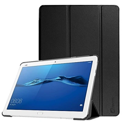 Abbildung von Fintie Hülle für Huawei Mediapad M3 Lite 10,1 Zoll, Ultra Dünn Superleicht Case Cover Schutzhülle mit Auto Schlaf/Wach und Standfunktion 10.1, Schwarz