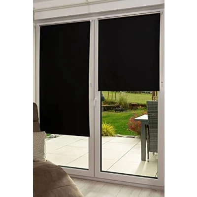Abbildung von K home Verdunklungsrollo, Polyester, Schwarz, B50 x H150 cm