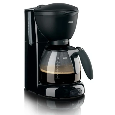 Abbildung von Braun CaféHouse PurAroma Plus Kaffeemaschine KF 560/1 Filterkaffeemaschine mit Glaskanne für 10 Tassen Kaffee, Kaffeezubereiter einzigartiges Aroma, 1100 Watt, schwarz