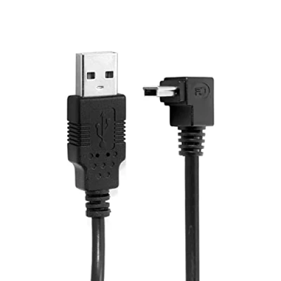 Abbildung von chenyang Mini USB Kabel, 2.0 Stecker auf 5 poliger 90 Grad nach unten abgewinkelt Lade/Datenübertragungs Verlängerungskabel 0.5M für Dashcam/GPS/Mikrofon
