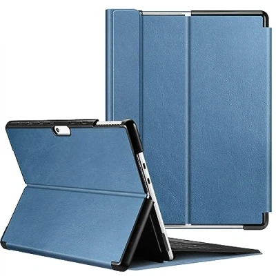 Abbildung von Fintie Hülle für Microsoft Surface Pro 11 / 10 (2024) 9 (2022) 13 Zoll Business Schutzhülle mit Harter Schale, Anpassbarer Betrachtungswinkel, Type Cover Tastatur Kompatibel, Blau