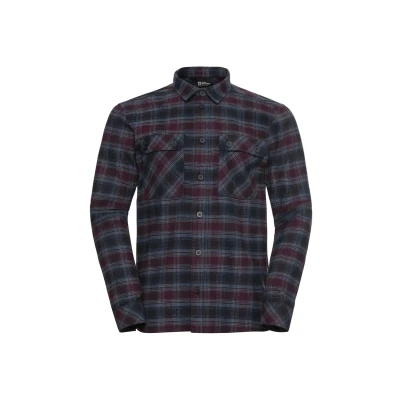 Abbildung von Jack Wolfskin BAJA Hemd, Herren, Größe: Large, Check dark navy
