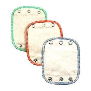 Abbildung von avo + cado Bodyverlängerung 3 Stk. Aus Biobaumwolle Verlängern Baby Bodys um eine Kleidergröße Universal Verlängerungen für Babybodys mit Knopfgrößen 5mm, 7mm, 9mm (Farbe: Pastell)