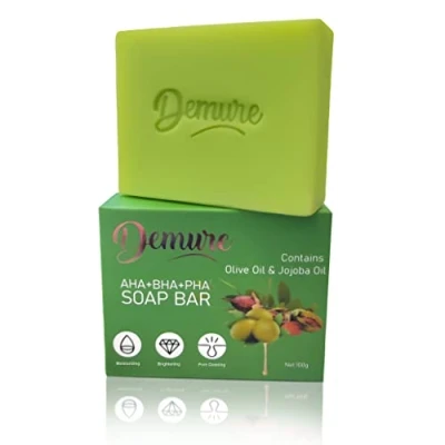 Abbildung von Demure AHA BHA PHA Seife Salicylsäure, Glykolsäure, Lactobionsäure, Pore Peeling, Hautaufhellende, Feuchtigkeitsspendende, für Körper und Gesichtspflege