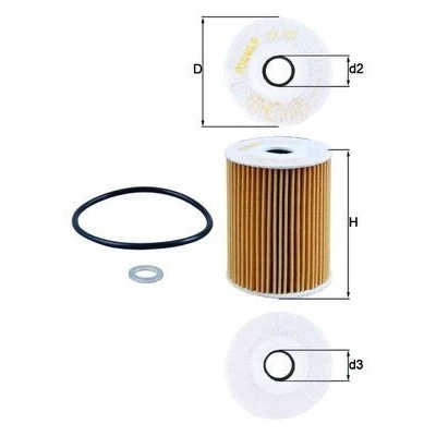 Abbildung von MAHLE ORIGINAL OX 355D Ölfilter Filtereinsatz