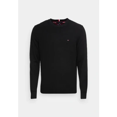 Abbildung von Tommy Hilfiger PIMA ORG CREW NECK Strickpullover, Herren, Größe: XS, Black