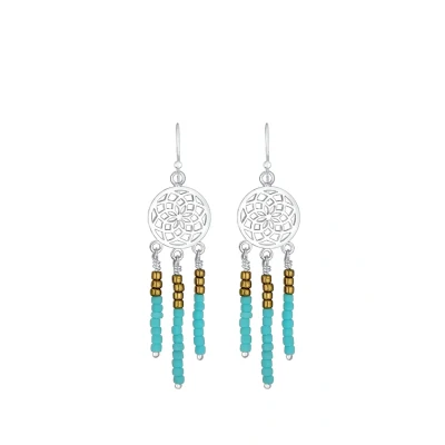 Abbildung von Elli Dreamcatcher BOHO Ohrringe silvercoloured, Damen, Größe: One Size, Silver coloured