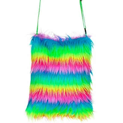 Abbildung von WIDMANN MILANO PARTY FASHION Plüsch Handtasche, Retro, 80er Jahre, Accessoire, Fasching