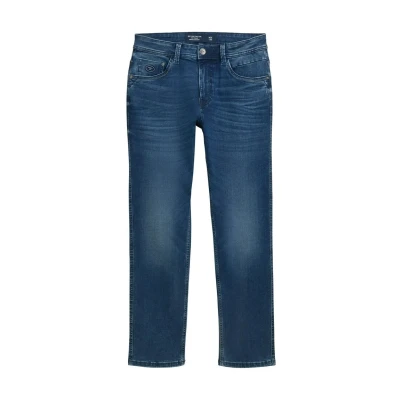 Abbildung von TOM TAILOR Herren Marvin Straight Jeans, 10120 Used Dark Stone Blue Denim, 40/32