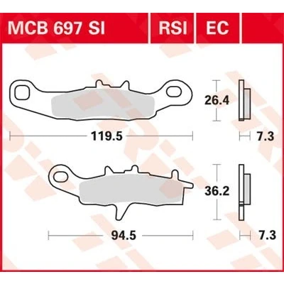 Abbildung von TRW Sinter Offroad Racing MCB697RSI Bremsbelagsatz
