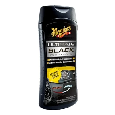 Abbildung von Meguiar&#039;s G15812EU Ultimate Black Plastic Restorer Kunststoffpflege Auto Autopflege für Innen &amp; Außen hervorragender UV Schutz und Glanz vor dem Ausbleichen 355ml