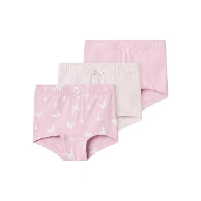 Abbildung von NAME IT Mädchen Nmftights 3p Pink Butterfly Noos Unterhose, Lavender, 110 EU