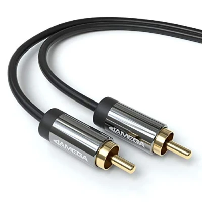 Abbildung von JAMEGA 3m Subwoofer Kabel Cinch RCA Digitales Koaxialkabel Mehrfach Geschirmt 24K vergoldete Stecker Audio für Subwoofer, HIFI Anlagen, AV Receiver, Verstärker, Heimkino uvm.